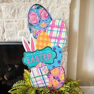Artful "Welcome Easter" Topiary by The Round Top Collection